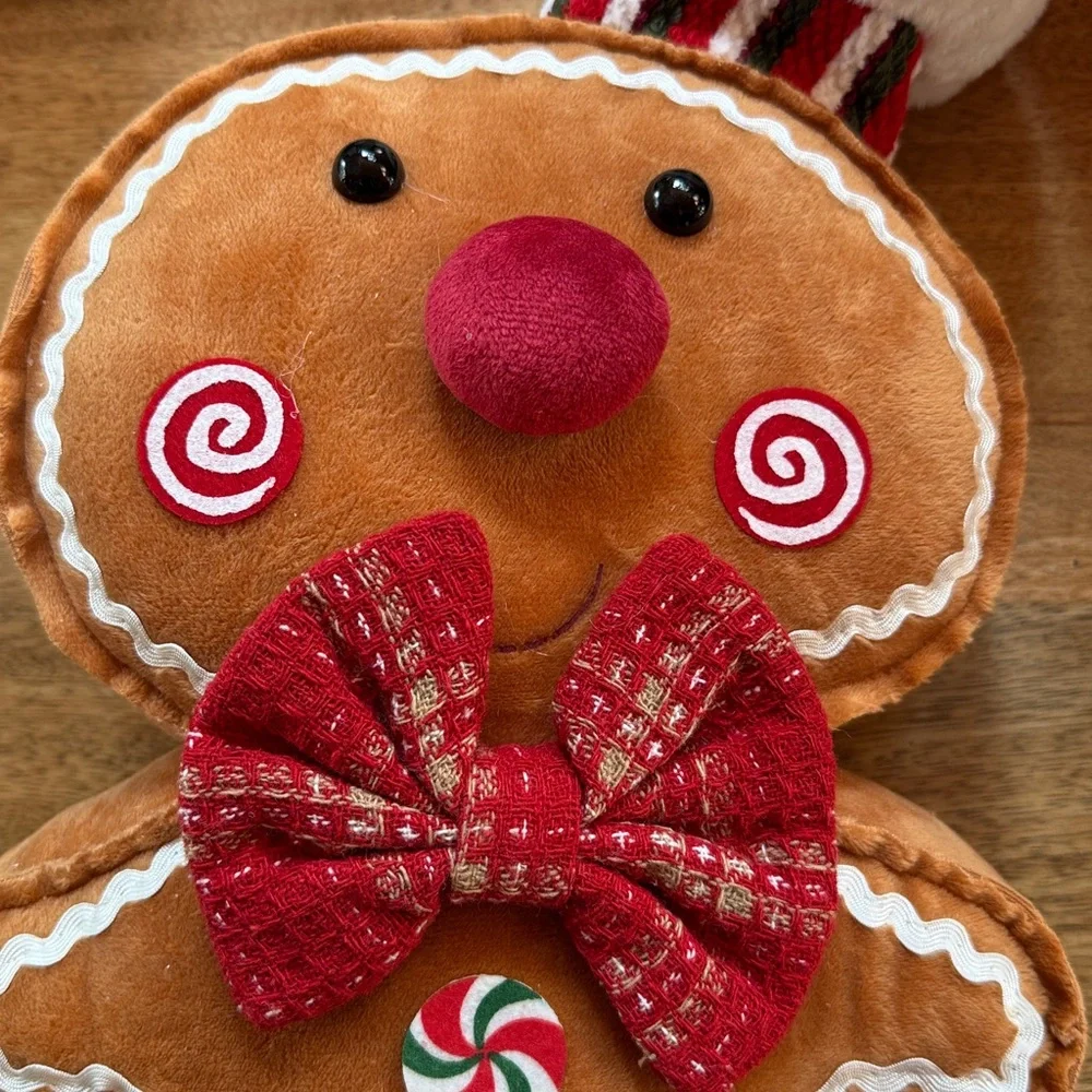 Gingerbread Baker Plush Pillow NWT